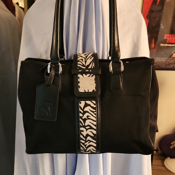 Diane Von Furstenberg Handbags - DVF Black Zebra tote/laptop Bag
